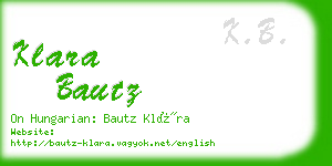 klara bautz business card